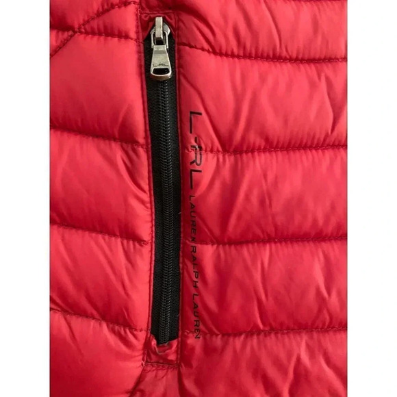 Lauren Ralph Lauren Active Red & Black Down Puffer Vest Size Small EUC Gorpcore - Picture 4 of 12